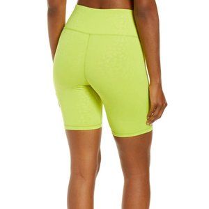 IVL Collective Chichi High Waist Biker Shorts Neon Yellow Lime Punch Size 8